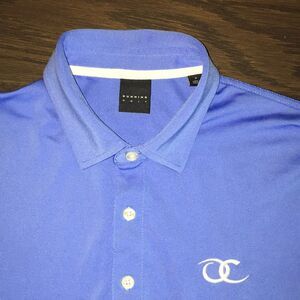 Blue Polyester Old Chatham Golf Club Dunning Golf Polo Shirt S Mens